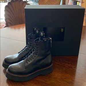 R13 Black Stack Boot 37